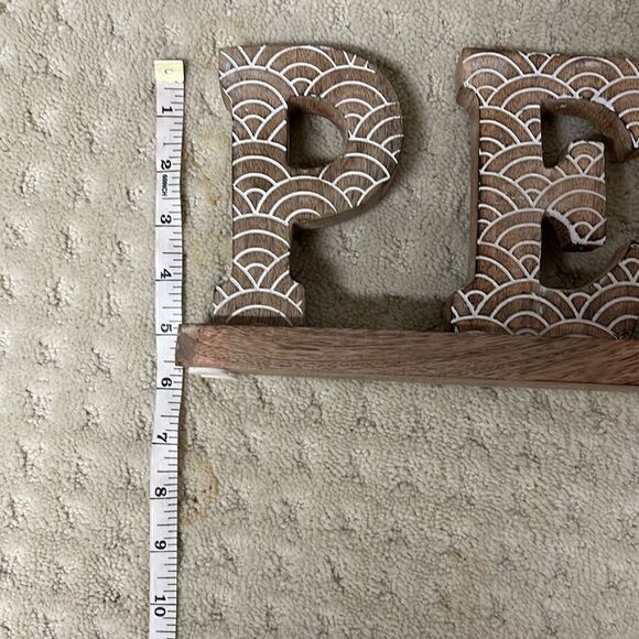 Wood Peace Sign for Home Decor, 20” x 6” x 2”. - Picture 5 of 6